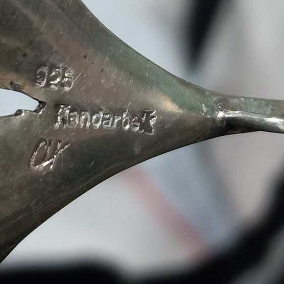 Handarbeit 925 Sterling Gingko Leaf Pendant  Jewelry Artisan Design - Picture 5 of 7